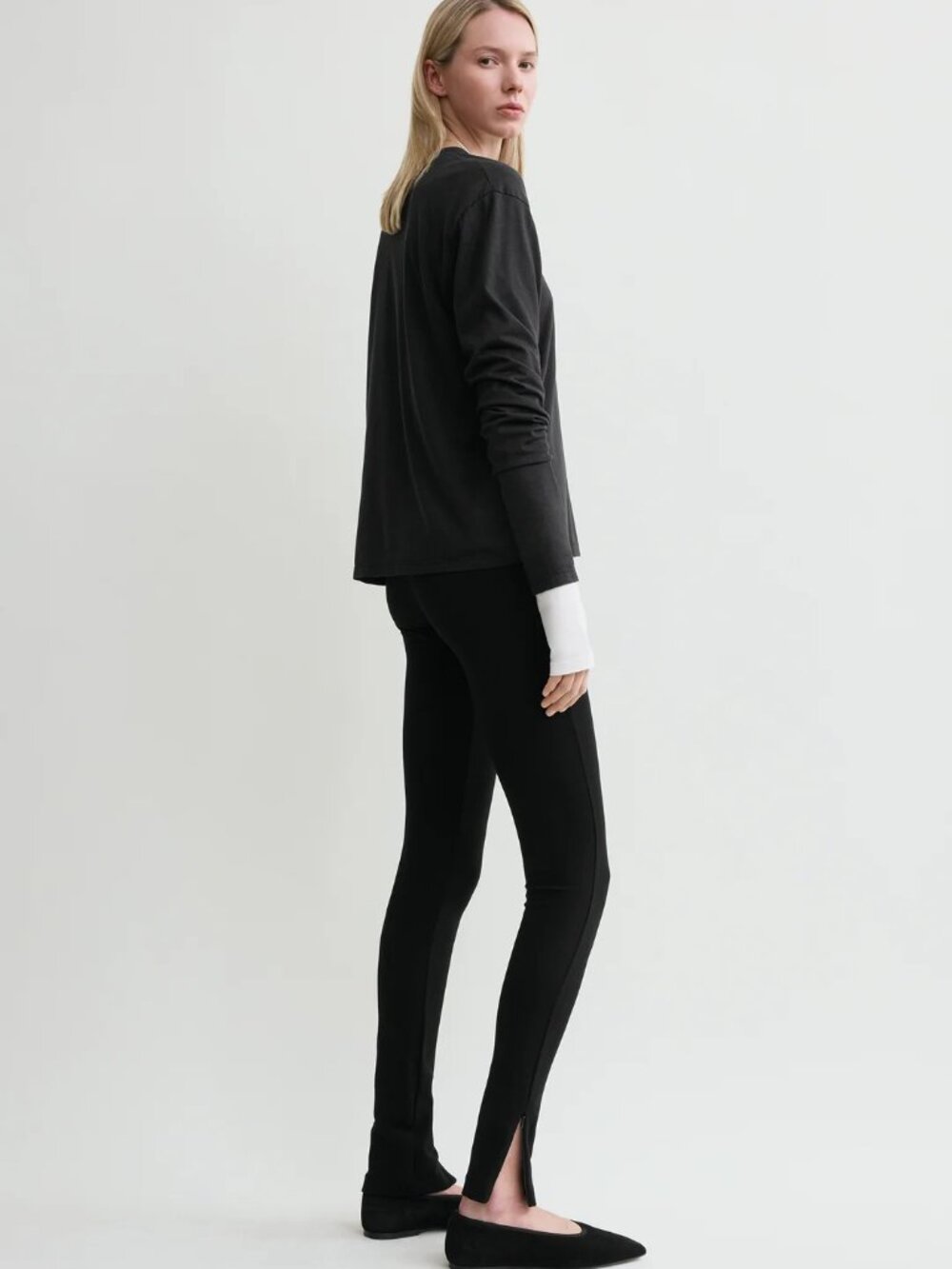 Toteme Zip Ankle Black Leggings